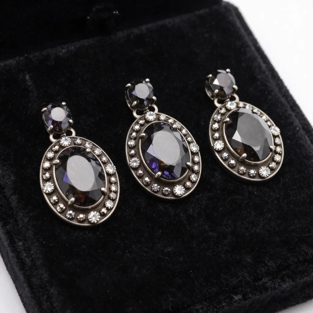 Arvestykker på sort fløjl